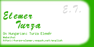 elemer turza business card